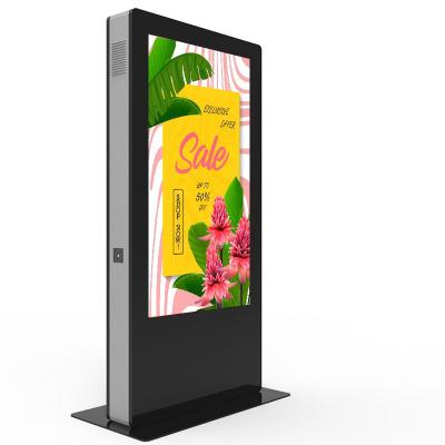 55 inch floor stand outdoor sunlight readable digital signage