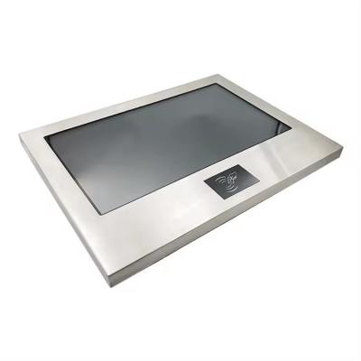 15 inch full IP65 waterproof stainless steel touchscreen industrial all in one PC with RFID reader